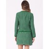 INSPIRE CHIC Women's Outfits Plaid Tweed Short Blazer and Skirt Suit Set 2 Pieces - 3 of 4