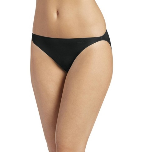 Jockey Women's No Panty Line Promise Tactel String Bikini 7 Black