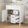 30" Bathroom Vanity with Ceramic Basin, Bathroom Storage Cabinet with 2 Drawers & Adjustable Shelf - ModernLuxe - 2 of 4