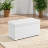 30" Storage Ottoman Bench, Ottoman with Storage, Leather Storage Bench, Hold up to 660lb for Living Room - 4 of 4