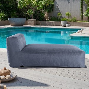 Evita Outdoor Bean Bed Chair, Foam Filled Sun Lounge Chair, Cover Removeable, Washable and Waterproof for Pool-70.86*35.04*14 Inch - 1 of 4