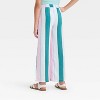 Grayson Threads Kids Big Girl Striped Gauze Beach Pants - Blue - 2 of 3