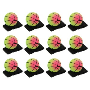Unique Bargains Rubber Rebound Sports Wrist Ball with String for Exercise 12 Pcs Mixed Colors - 1 of 4