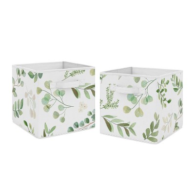 2pk Botanical Leaf Fabric Bins - Sweet Jojo Designs