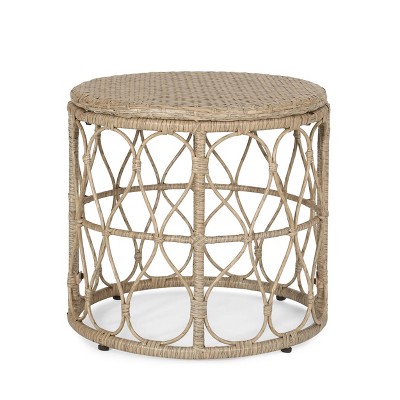 Rattan end deals table target