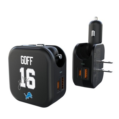 NFL Detroit Lions Players Game Tactic 18-Watt 2 in 1 USB A/C Charger