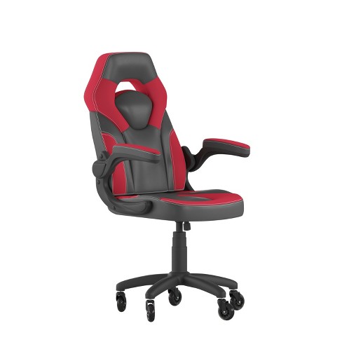 Blackarc Gaming Chair Outfitted With Footrest, Headrest, Lumbar Support  Massage Pillow, Reclining Seat/arms In Black & Red : Target