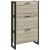 RISOKEYS Industrial Shoe Cabinet with 3 Flip Drawers,Freestanding Shoe Storage Cabinet for 15 Pairs,Narrow Slim Shoe Rack for Entryway,Hallway - 4 of 4