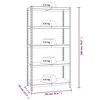 vidaXL 5-Tier Heavy-duty Shelf Steel&Engineered Wood, Gray - 4 of 4
