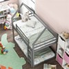 RISOKEYS House Shaped Bunk Bed Twin Over Twin Size Wood Bunk Bed Frame Low Bunk Beds for Kids and Toddlers - Gray - 4 of 4