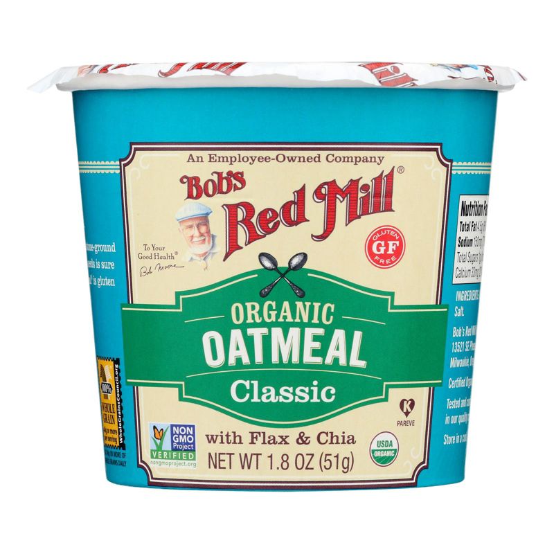Bob's Red Mill Classic Organic Oatmeal Cup - Case of 12/1.8 oz, 2 of 8