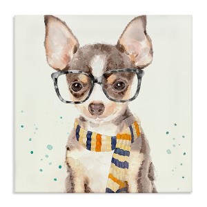Stupell Industries Hipster Chihuahua Puppy Watercolor, 17" x 17" - 1 of 4
