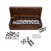 WE Games Double 6 Marbleized Dominoes in Magnetic Wooden Travel Box, White Color - 3 of 4