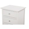CAVINAS Farmhouse Nightstand with 3 Drawers Versatile Dresser with Silver Circular Handles Rectangle Bedside Table for Bedroom, Living Room - 4 of 4