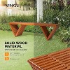 VINGLI Outdoor Wooden Bench, 63" All Weather Patio Bench Porch Bench, 600lb Capacity Outdoor Backless Benches for Yard Park Garden - 4 of 4