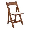 Anybear 4pcs Upholstered Folding Chair For Dining Room, Space Saving, Easy To Carry, Walnut Shelf+Beige Cushion - 2 of 4