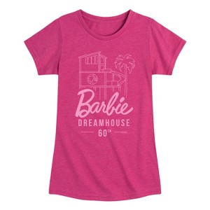 Girls' - Barbie - The Dreamhouse 60th Anniversary Fitted Short Sleeve Graphic T-Shirt - 1 of 4