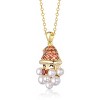 Guili Gold-Plated Santa Necklace with Pearl Beard – Festive Christmas Jewelry - 2 of 3