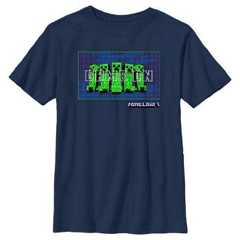 Boy's Minecraft Creepers Game On T-Shirt