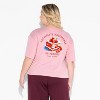 Women's Strawberry Dessert Boxy Cropped Short Sleeve Graphic T-Shirt - Rose Pink - 3 of 3