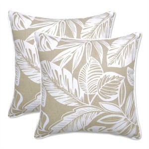 2pc Delray Outdoor/Indoor Throw Pillows - Pillow Perfect - 1 of 4