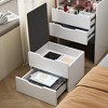 FONTOI 3 in 1 Vanity Table with Plip Top Mirror, Dressing Table with Visible Desktop for Bedroom, White, 15.7"*47.2"*23.6" - 2 of 4