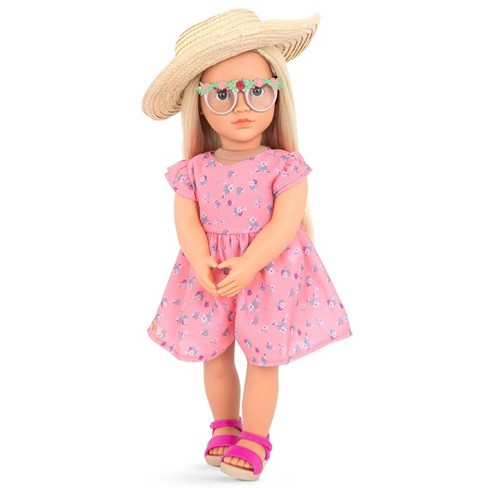 Our Generation 18" Doll with Pink Floral Dress - Dahlia - image 1 of 4