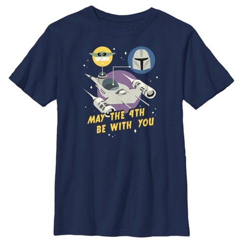 Boy's Star Wars: The Mandalorian May the Fourth Mando and Grogu T-Shirt - image 1 of 4