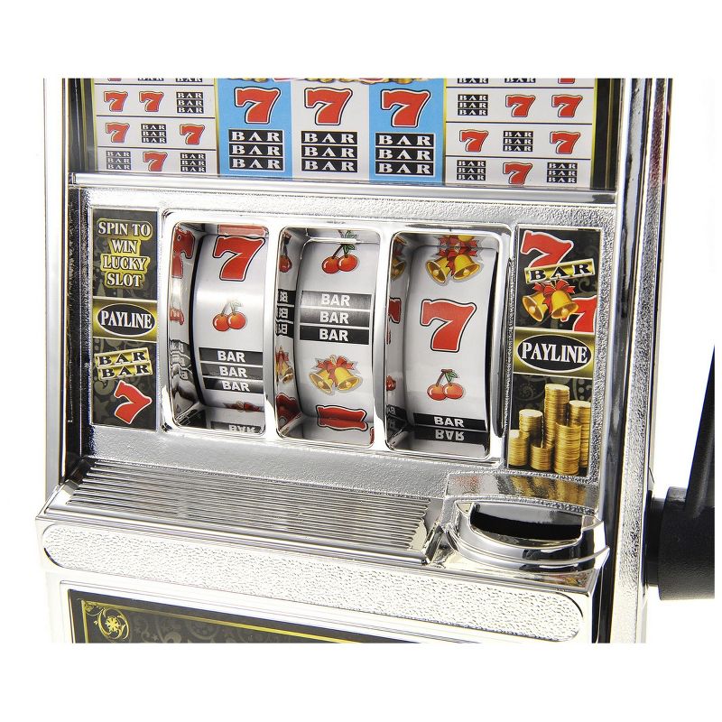 Insten Jumbo Slot Machine Money Bank with Lights and Sounds, Toy Casino Arcade Games for Kids, 4 of 7
