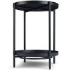 NicBex 2 Tier End Table 16.9" Waterproof Small Side Table with Removable Tray for Indoor Outdoor - 2 of 4