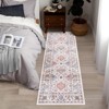 Coolmee Washable Area Rug Boho Floral Rugs for Living Room, Non-Slip Low Pile Throw Indoor Floor Rug Vintage Carpet for Home Office - 2 of 4