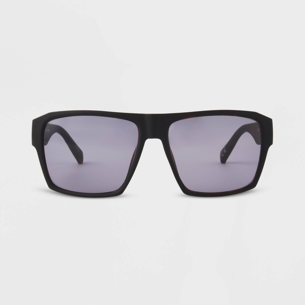 Photos - Sunglasses Men's Matte Rubberized Plastic Rectangle  - Original Use™ Black