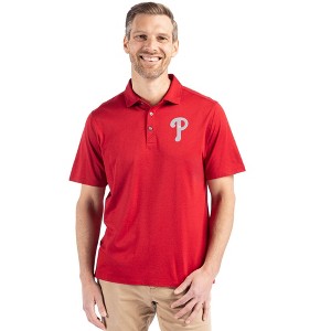 Philadelphia Phillies Cutter & Buck Coastline Epic Comfort Recycled Mens Polo - 1 of 1