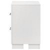 PAGED High Gloss Nightstand Modern Side Table with 2 Storage Drawers and Metal Handles, Bedside Cabinet for Bedroom, Living Room - 4 of 4