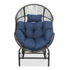 Buenhomino Outdoor Oversized Indoor Outdoor Wicker Gliding Patio Egg Chair for  Garden Backyard Balcony - 2 of 4