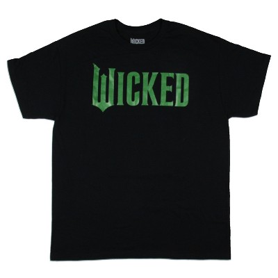 Wicked Men's Movie Glittery Wicked Logo Adult Short Sleeve T-Shirt
