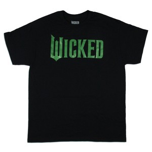 Wicked Men's Movie Glittery Wicked Logo Adult Short Sleeve T-Shirt - 1 of 3