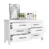 NicBex 6 Drawer Double Dresser for Bedroom,Modern Style  Drawers with Black Metal Pulls,Dressers for Kids Room,Living Room,Entry and Hallway - 4 of 4