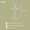 GILDED 1/10 Carat Total Weight Twist Cross Pendant Necklace in 925 Sterling Silver with Natural Diamond and Infinity, 18" Cable Chain - 4 of 4