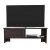 GlasFlength TV Stands and Consoles TV Console Table TV Center TV Stand with Storage Shelves for Living Room, Brown, 12.2"*47.4"*47.4" - 2 of 4