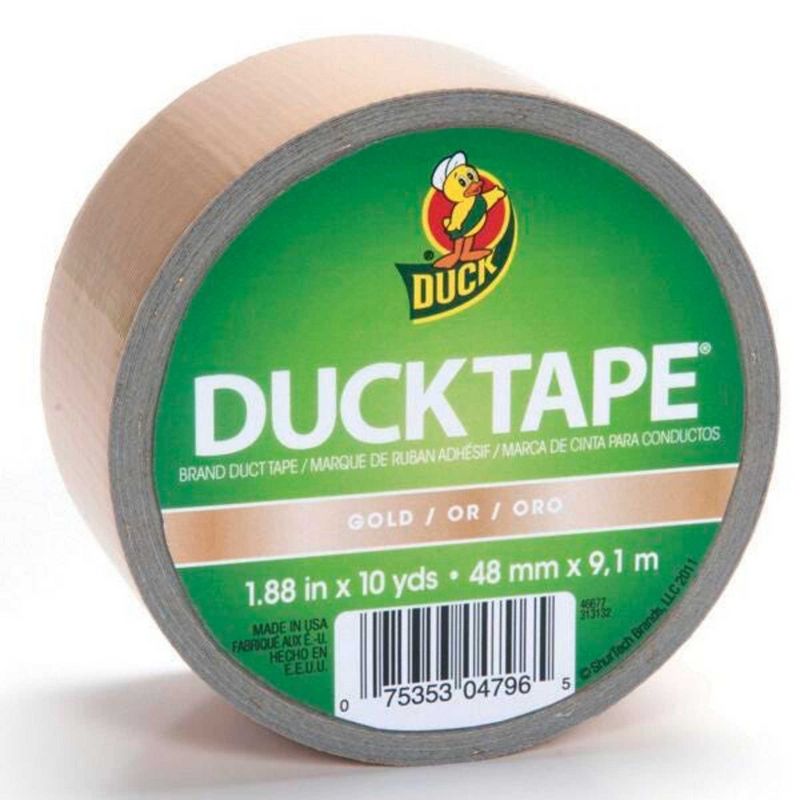 Duck Tape Colored Duct Tape, 1.88 in x 10 yd, Metallic Gold, 1 of 3