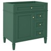 Dexmalle White 30'' Modern Bathroom Vanity Storage Cabinet with a Tip-out Drawer,without Top Sink - 3 of 4