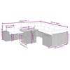 vidaXL 11 Piece Patio Sofa Set with Cushions Black Poly Rattan - 2x Corner + 6x Middle + Table - 3 of 4