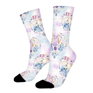 Ballet Dancer Women Printed Crew Socks Funny Funky Socks Soft Polyester Novelty Gifts for Artists Men - 1 of 1