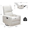AMERLIFE Recliner Chair for Living Room,Nursery Glider with High Back Massage Swivel - 2 of 4
