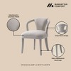 Manhattan Comfort Palmer Modern Tweed Upholstered Dining Armchair Silver Lining - 3 of 4