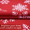 Christmas Tablecloth - Waterproof & Wrinkle-Resistant with Snowflake Pattern - Red/Green/Blue Holiday Dining Table Covers - 3 of 4