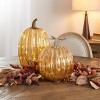 LED Mercury Glass Pumpkin Décor (Set of 2) - 2 of 2