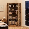 71.8'' Corner Bookshelf, 5-Tier Wooden Farmhouse Bookcase w/Anti-Tipping Kit, Storage Organizer - 3 of 4