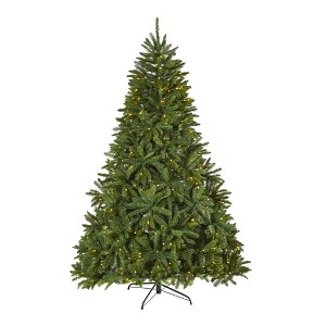 Nearly Natural 7-ft Sierra Spruce “Natural Look-in Artificial Christmas Tree with 500 Clear LED Lights and 2213 Tips - 1 of 4